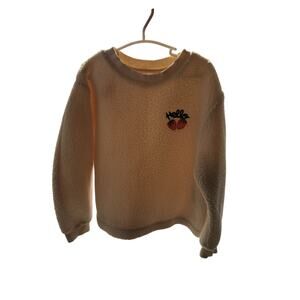 H&M Kids Teddy Fleece Sweatshirt Hello Strawberry Patch Size 4-6Y